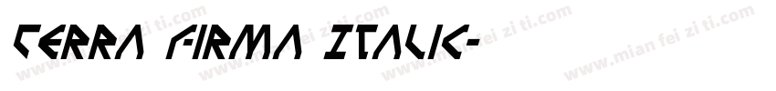 Terra Firma Italic字体转换